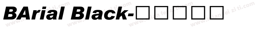 BArial Black字体转换